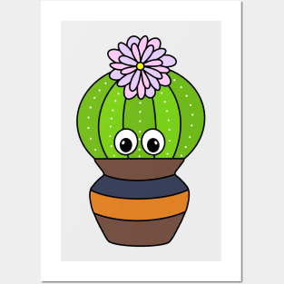 Cute Cactus Design #348: Pretty Cactus In A Jar Posters and Art